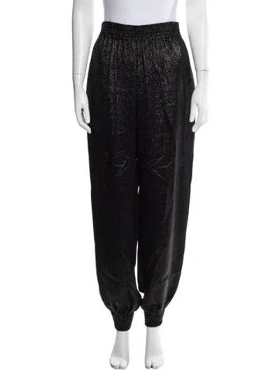 Pre-owned Saint Laurent Mid-rise Wide Leg Jeans In Black