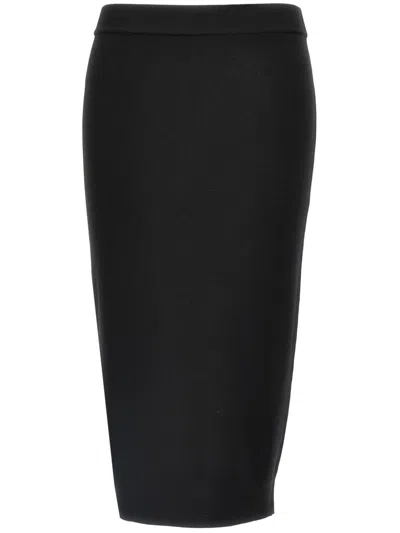 Saint Laurent Mila Pencil Skirt In Black