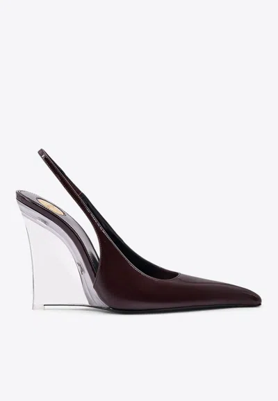 Saint Laurent Miller 110 Patent Leather Slingback Pumps