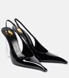SAINT LAURENT MILLER 110 LEATHER WEDGES