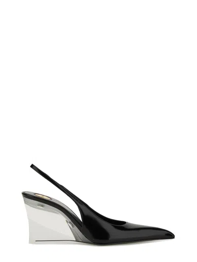 Saint Laurent Miller Wedges In Black