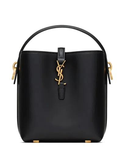 Saint Laurent Le 37 Leather Shoulder Bag In Schwarz