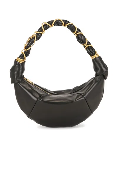 Saint Laurent Mini Amalia Hobo Bag In Nero
