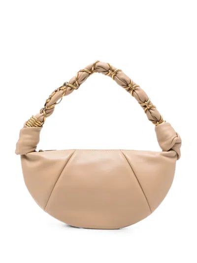 Saint Laurent Mini Amalia Logo-plaque Tote Bag In Pink