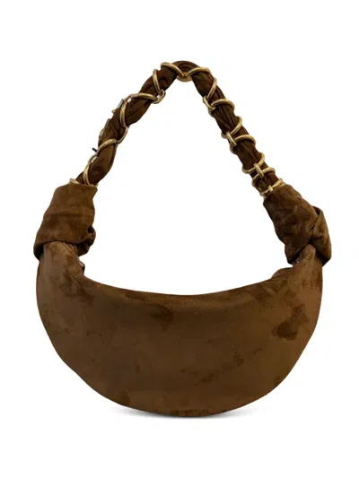 Saint Laurent Mini Amalia Shoulder Bag In Brown