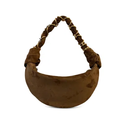 Saint Laurent Mini Amalia Shoulder Bag In Brown