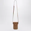 Saint Laurent Men's Leather Mini Bag In Brown
