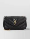 Saint Laurent Mini Bag Lambskin Quilted Chevron Chain In Black