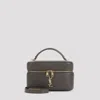 Saint Laurent Gabby Mini Vanity Case In Quilted Leather With Gold Hardware In Light Musk