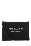 Saint Laurent Black Raffia Clutch  Nd  Uomo Tu In Black