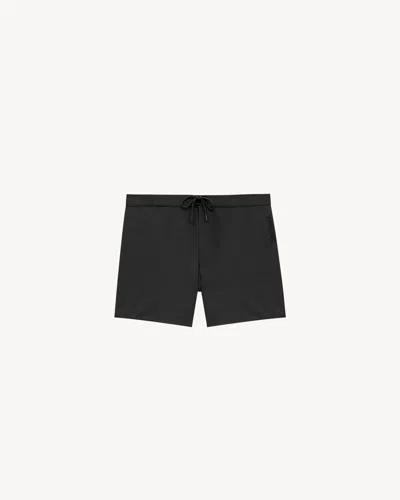 Saint Laurent Mini Boxer Swim Trunks For Men In Black