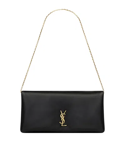 Saint Laurent Mini Calypso Shoulder Bag In Black