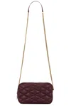 Saint Laurent Mini Camera Bag In Burgundy