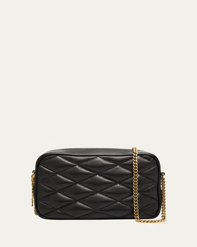 Saint Laurent Mini Camera Bag In Quilted Leather In Black