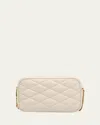 Saint Laurent Mini Camera Bag In Quilted Leather In White