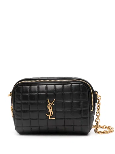 Saint Laurent Mini Camera Crossbody Handbag In Black