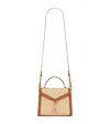 Saint Laurent Mini Cassandra Shoulder Bag In Nude
