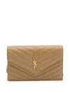 Saint Laurent Mini Cassandre Envelope Clutch Bag In Neutral