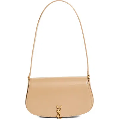 Saint Laurent Mini Cassandre Flap Leather Shoulder Bag In Brown