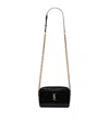Saint Laurent Mini Cassandre Patent Camera Bag In Black