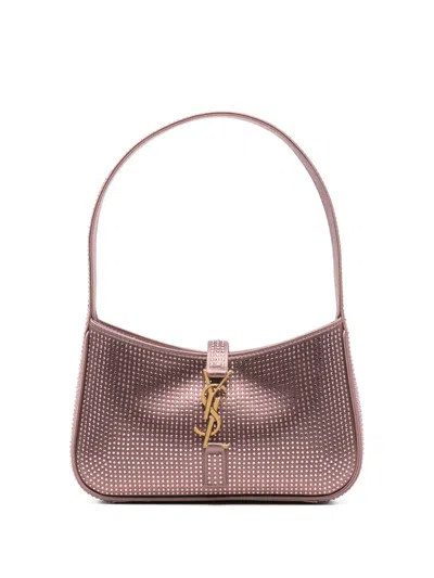 Saint Laurent Mini Cassandre-plaque Tote Bag In Pink