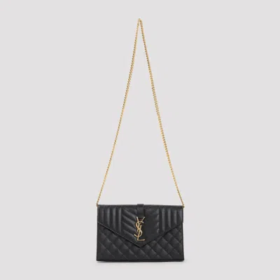 Saint Laurent Mini Chain Wallet In Black
