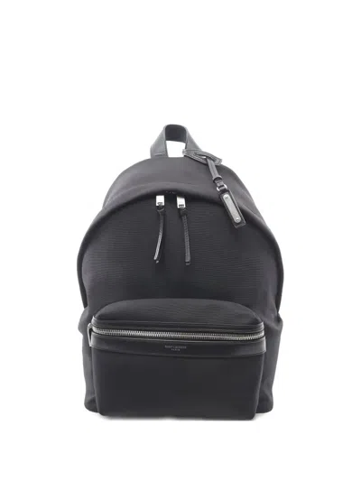 Pre-owned Saint Laurent Mini City Backpack In Black