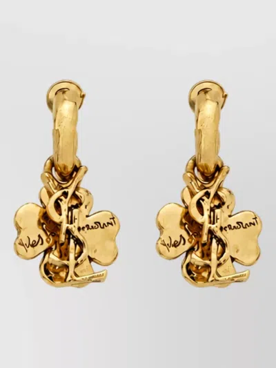 Saint Laurent Mini Clover Hoop Earrings