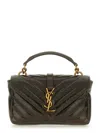 Saint Laurent Mini College Chain Bag In Beige