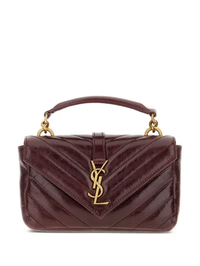 Saint Laurent Mini College Tote Bag In Red
