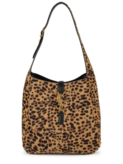 Saint Laurent Mini Domesticated Calf Leather Shoulder Bag In Animal Print