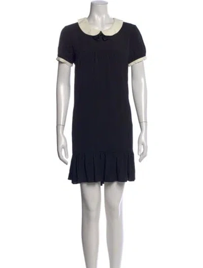 Pre-owned Saint Laurent Mini Dress In Black