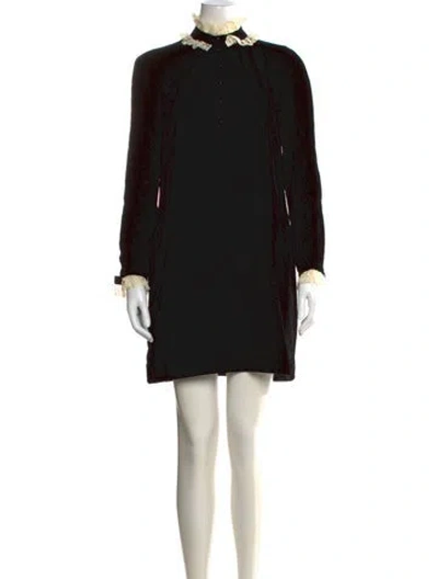 Pre-owned Saint Laurent Mini Dress In Black