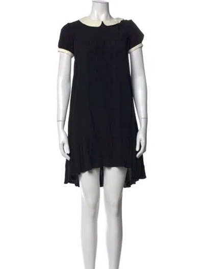 Pre-owned Saint Laurent Mini Dress In Black