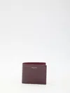 Saint Laurent Mini East/west Bi-fold Wallet In Red