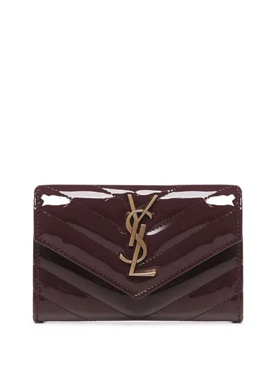 Saint Laurent Mini Envelope Wallet In Multicolor