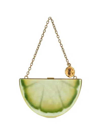 Saint Laurent Mini Evening Clutch Bag In Yellow