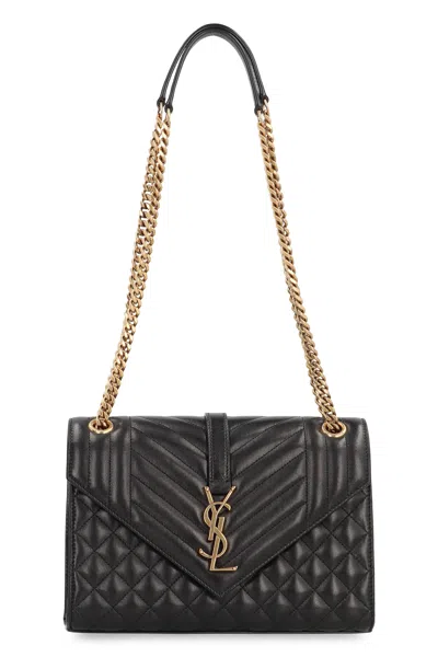 Saint Laurent Mini Evening Envelope Bag In Black