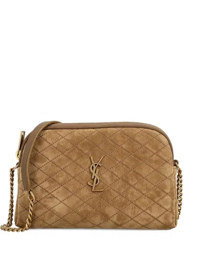Saint Laurent Mini Gaby Cross-body Bag In Brown