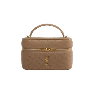 Pre-owned Saint Laurent Mini Gaby Vanity Bag 'dark Toffee' | Brown | Men's Size Onesize