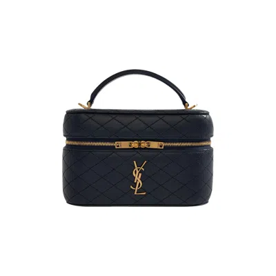 Pre-owned Saint Laurent Mini Gaby Vanity Bag 'marine' | Blue | Women's Size Onesize