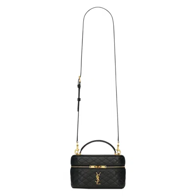 Pre-owned Saint Laurent Mini Gaby Vanity Bag 'noir' In Black