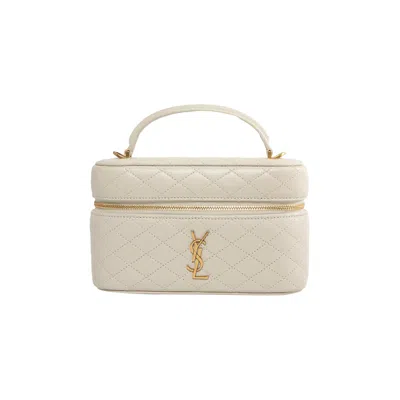 Pre-owned Saint Laurent Mini Gaby Vanity Bag 'soft Cream' | White | Women's Size Onesize