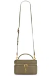 Saint Laurent Mini Gaby Vanity Bag In Strong Moss