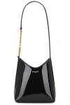 Saint Laurent Rendez-vous Patent-leather Shoulder Bag In Nero