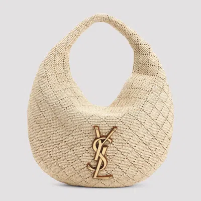 Saint Laurent Mini Hobo Handbag - 47cm X 30.5cm X 12cm In Neutral