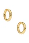 Saint Laurent Mini Hoop Earrings In Dore