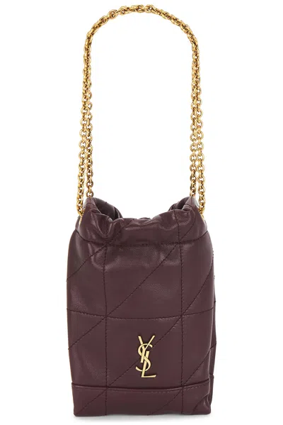 Saint Laurent Mini Jamie Pochon Bag In Brown