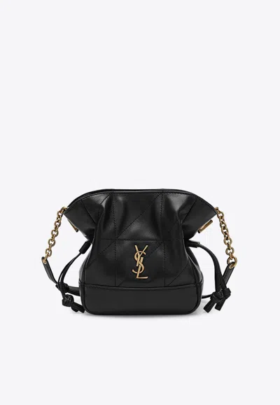 Saint Laurent Mini Jamie Pouch Bag In Nappa Leather In Black