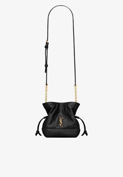 Saint Laurent Mini Jamie Quilted Shoulder Bag In Black